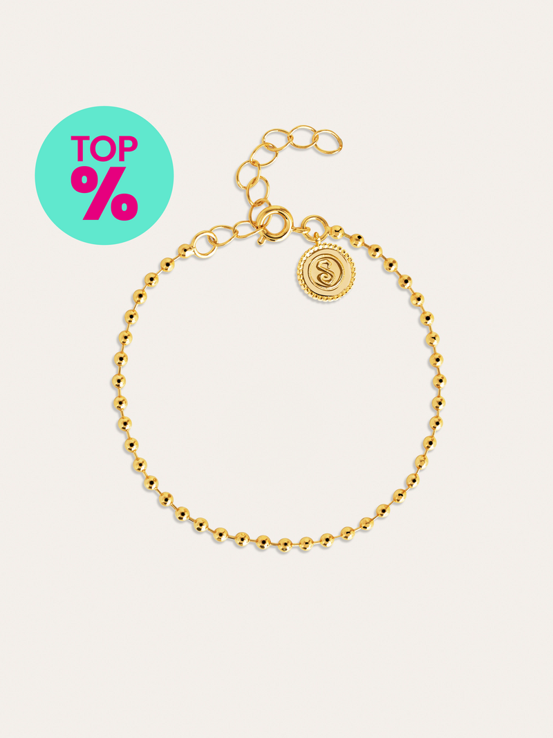 Pebbles Armband, vergoldet