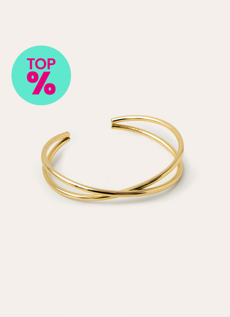 Cross Stainless Steel Gold Bracelet