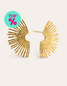 Sunbeam Stainless Steel Gold Earrings