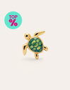 Boucle D’oreille à L’unité Tortue Plaqué Or