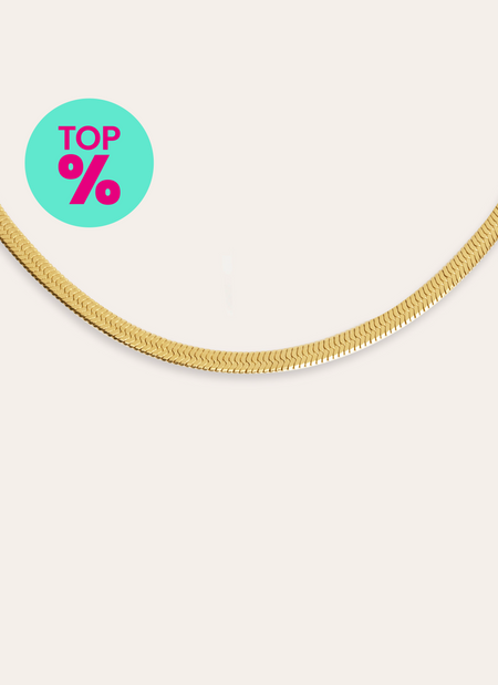 Collar Lisse S Acero Baño Oro