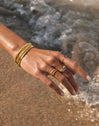 Anel Duplo Twist Banho Ouro