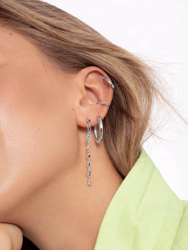 Cross Ear Cuff  Einzelner Ohrring Silber