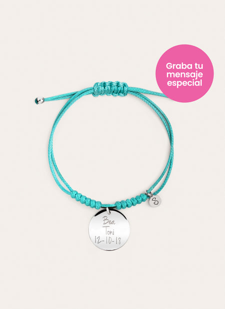 Dream Chic Emerald Personalisiertes Armband Silber.