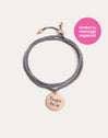 Dream Chic Dark Grey Personalized Rose Gold Bracelet 