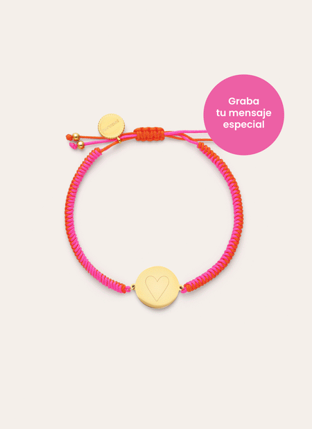 Bracciale Personalizzato Moon Tramonto Neon Acciaio Placcato Oro