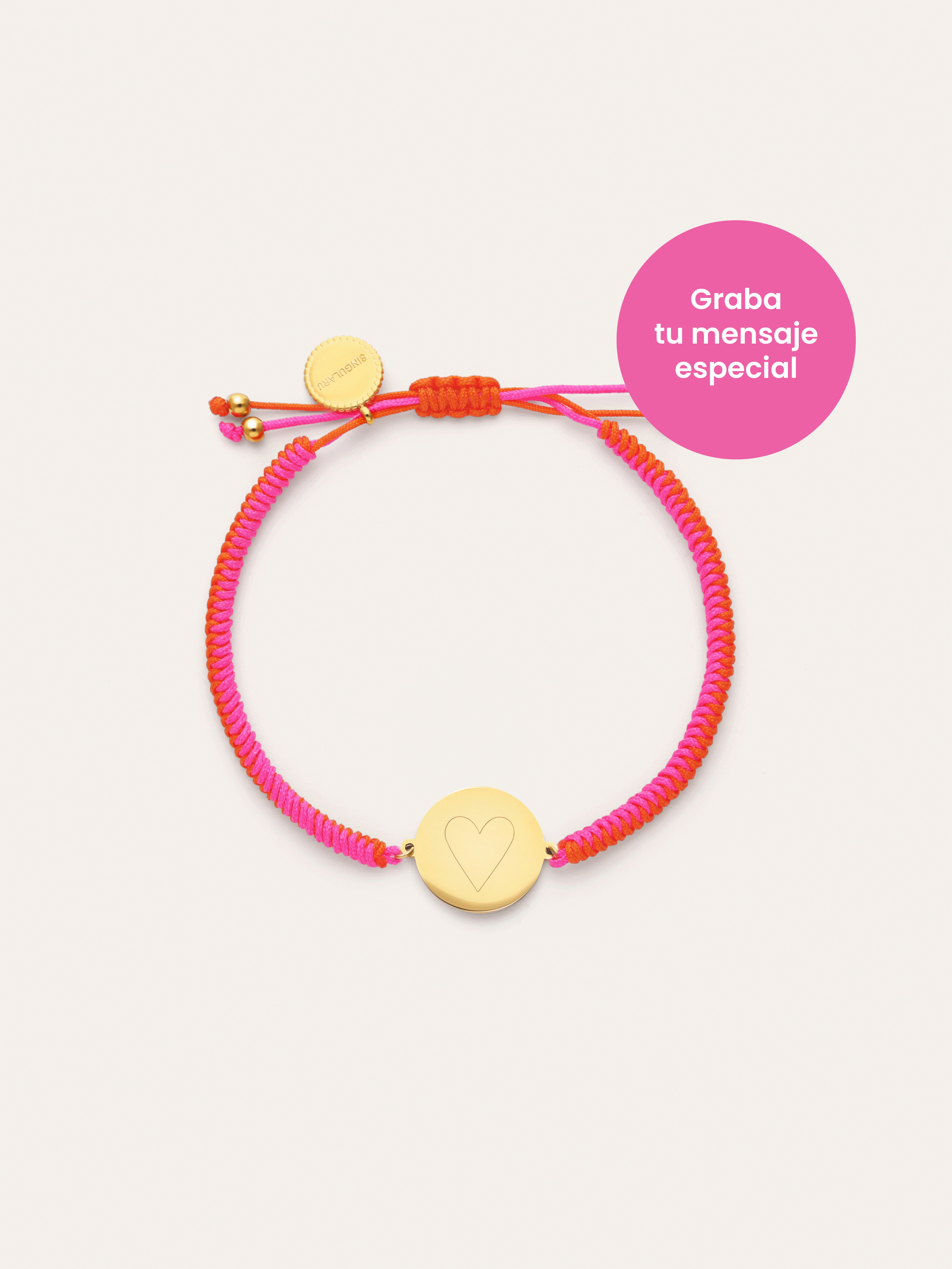 Bracelet Personnalisé Moon Coucher de soleil Néon Acier Plaqué Or