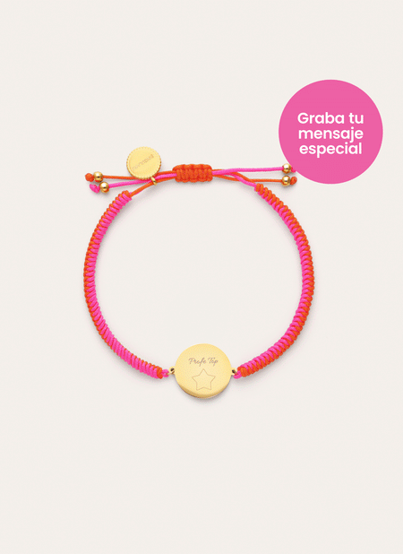 Pulseira Personalizada Moon Pôr do Sol Néon Aço Banhado a Ouro
