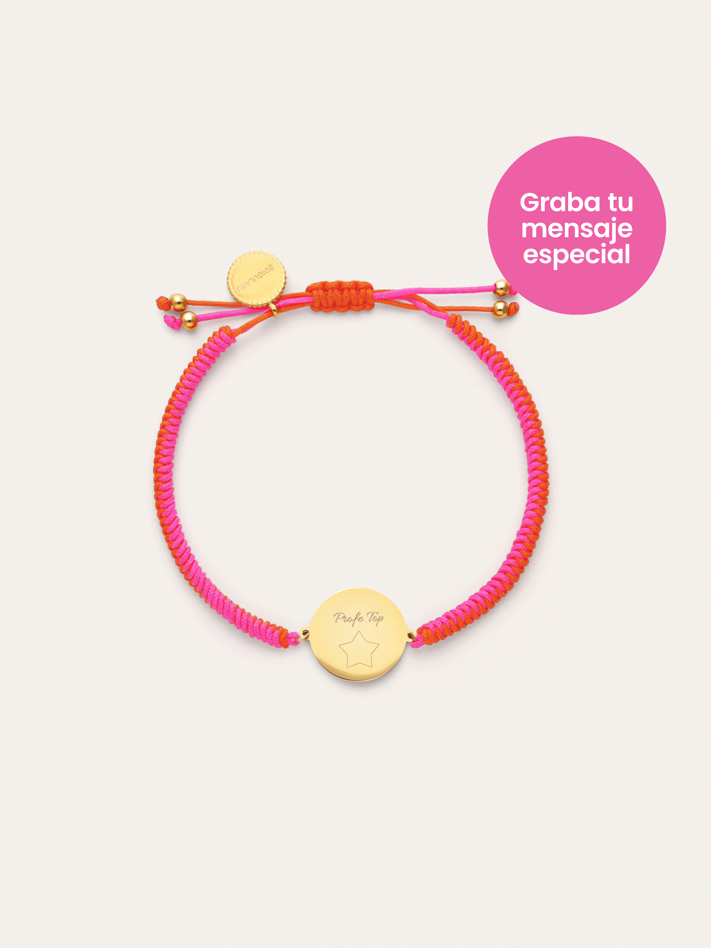 Pulseira Personalizada Moon Pôr do Sol Néon Aço Banhado a Ouro