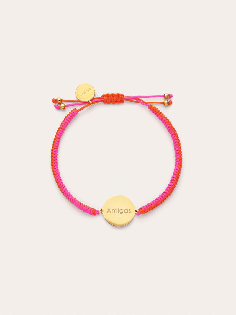Pulseira Personalizada Moon Pôr do Sol Néon Aço Banhado a Ouro