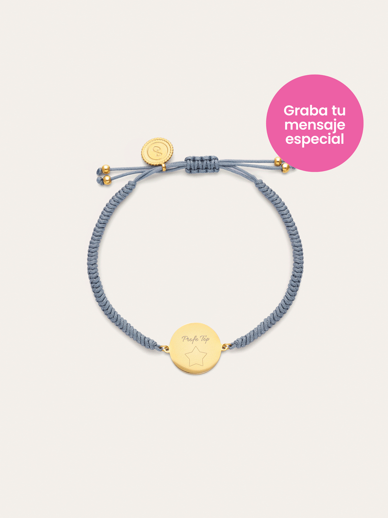 Pulseira personalizada Moon Marea em Aço com banho de Ouro