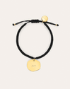 Pulsera Personalizada Medallón Organic Negro Acero Baño Oro