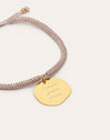 Personalisierbares Armband Medaillon Organic Rose Stahl Vergoldet