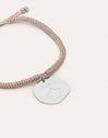 Pulseira Personalizada Medalhão Organic Rosa Aço