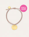Personalisierbares Armband Medaillon Organic Rose Stahl Vergoldet