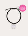 Pulsera Personalizada Medallón Organic Negro Acero