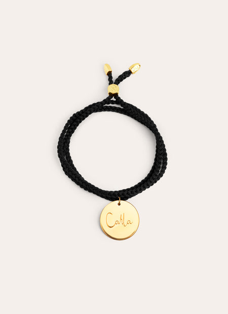 Dream Black Personalized Gold Bracelet