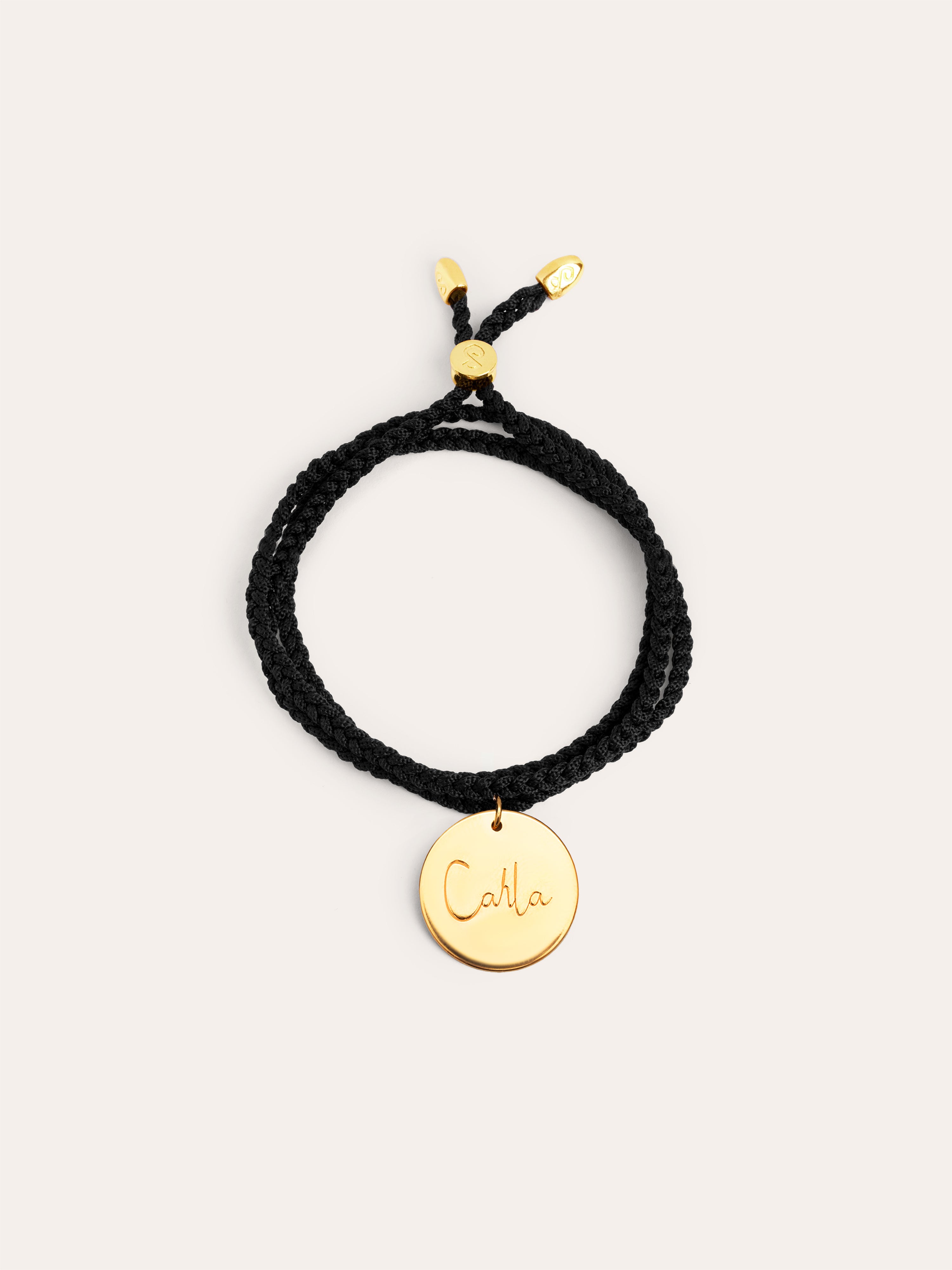 Dream Black Personalized Gold Bracelet