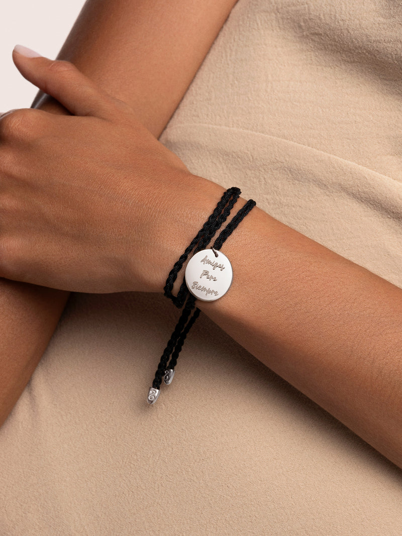 Pulseira Personalizada Dream Preta Prata