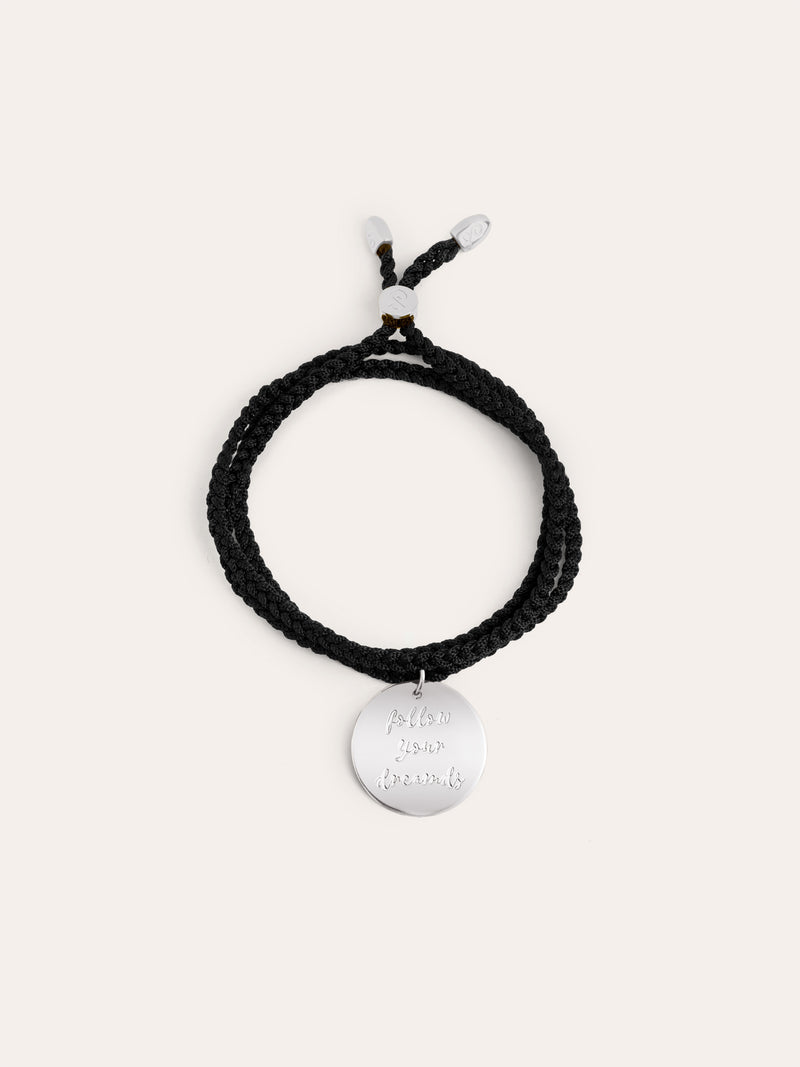 Pulseira Personalizada Dream Preta Prata