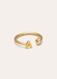 Personalisierter Ring Letter Spark Edelstahl mit 18kt Goldbeschichtung