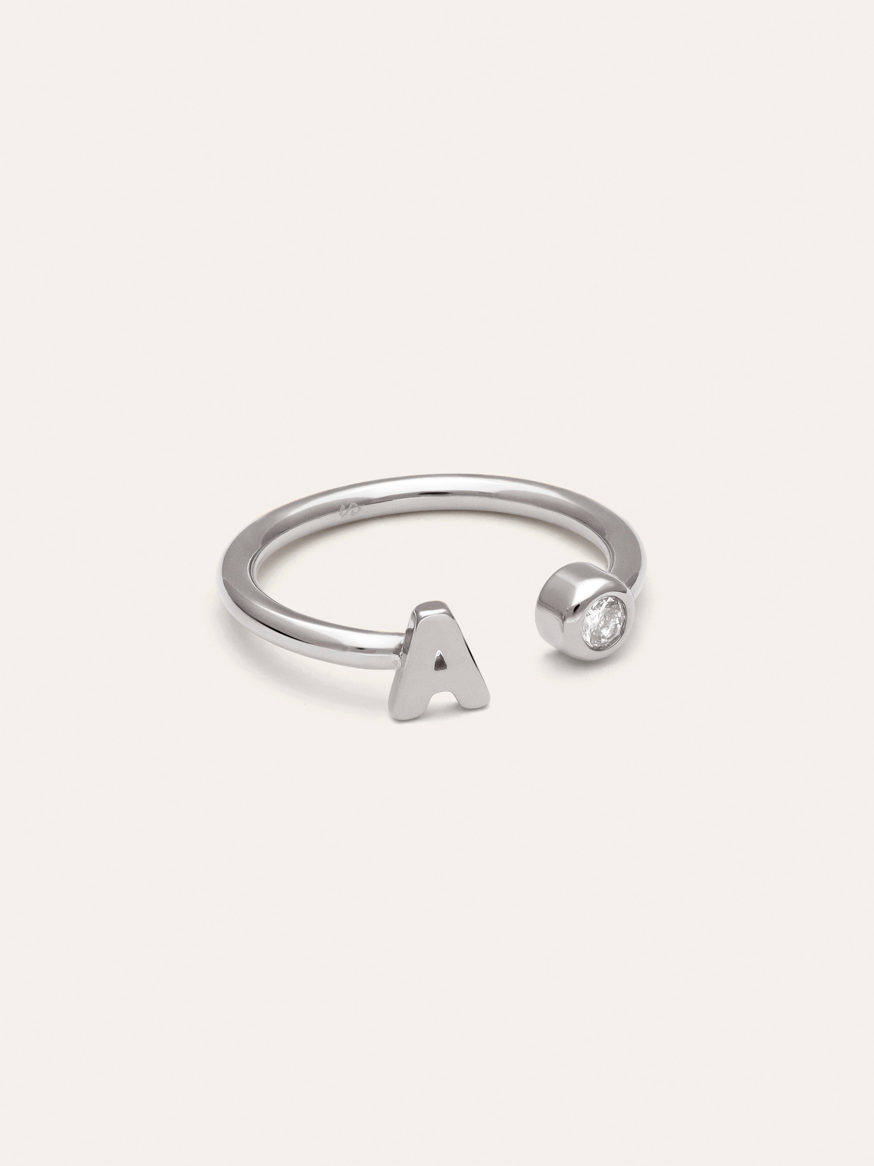 Anello Personalizzato Letter Spark Acciaio