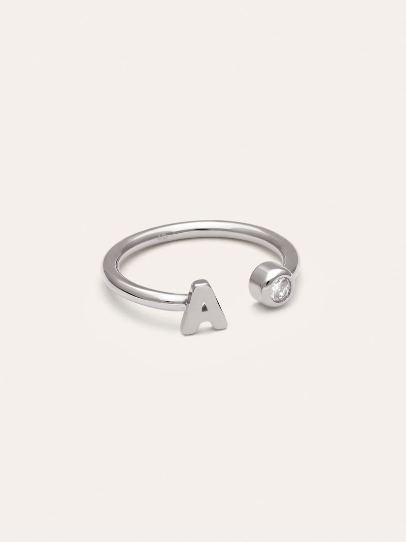 Anello Personalizzato Letter Spark Acciaio