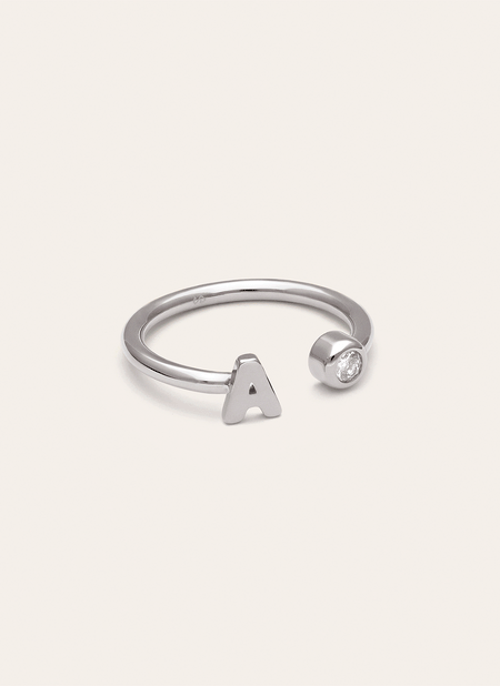 Anello Personalizzato Letter Spark Acciaio