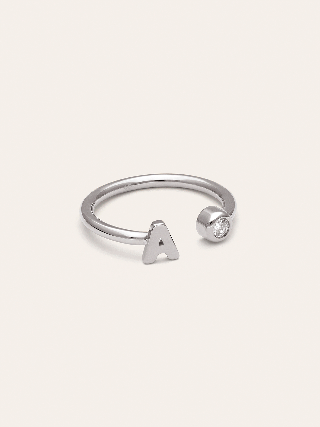 Anello Personalizzato Letter Spark Acciaio