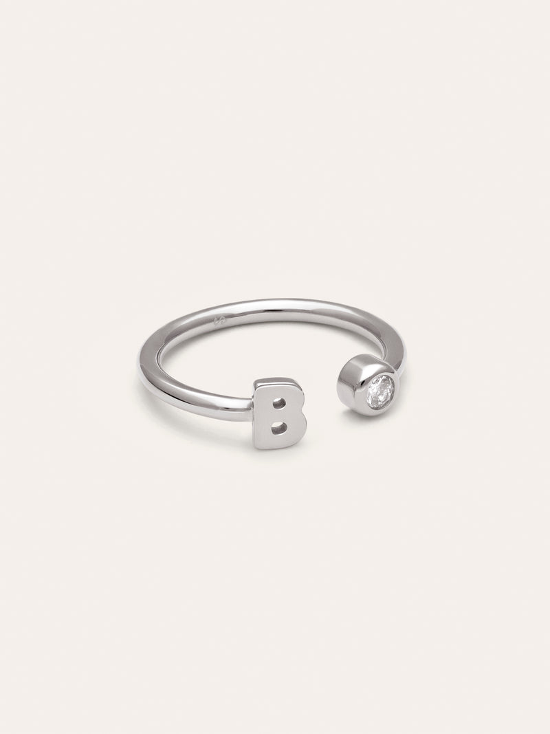 Anello Personalizzato Letter Spark Acciaio