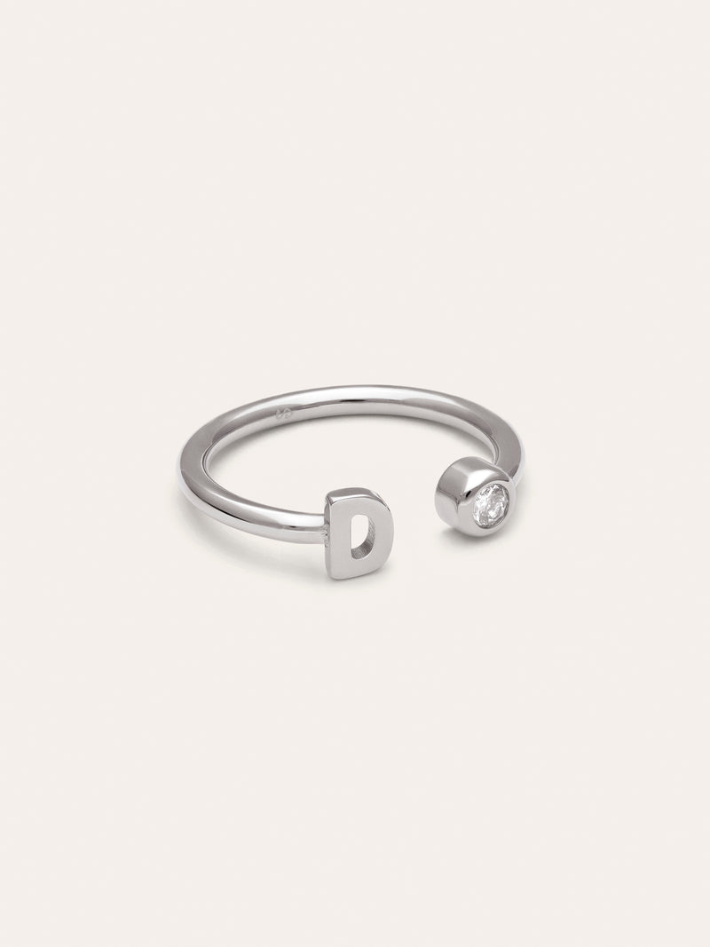 Anello Personalizzato Letter Spark Acciaio