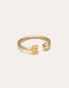 Anello Personalizzato Letter Spark Acciaio Placcato Oro