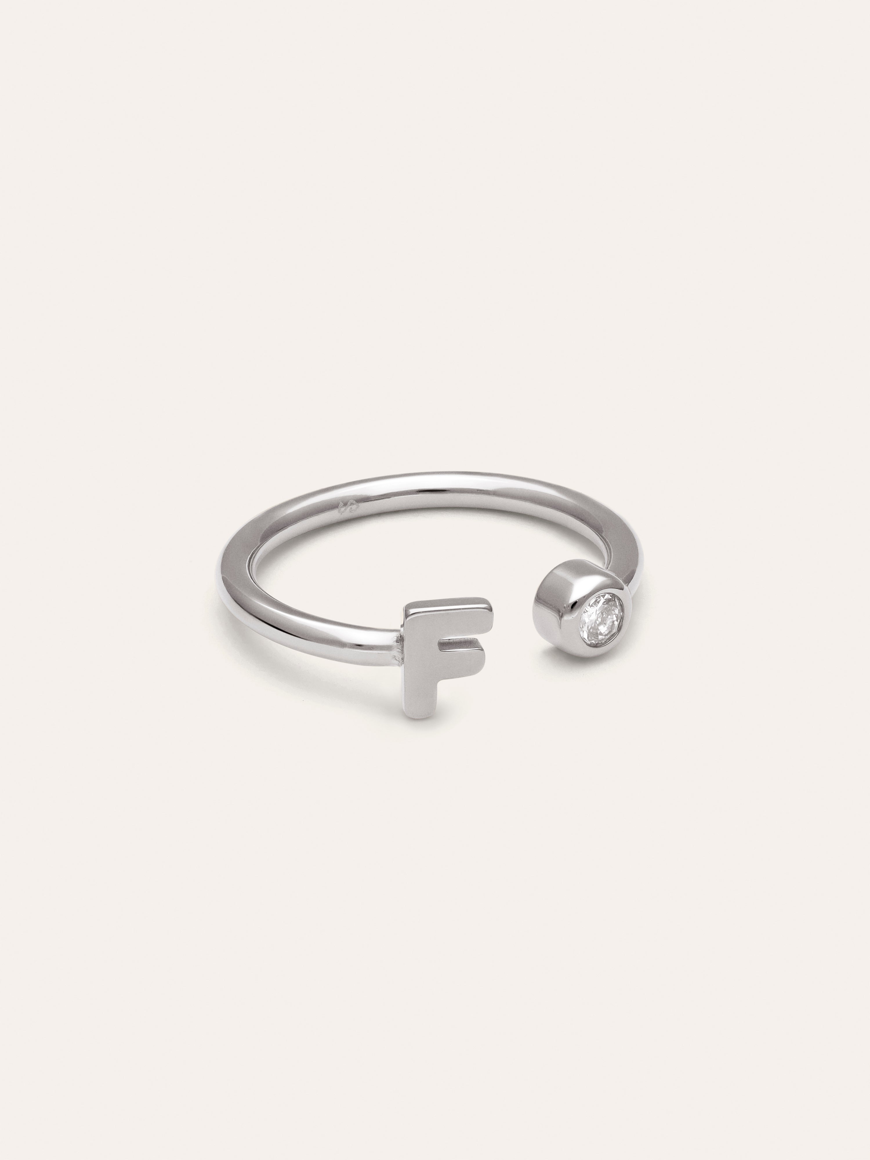 Anello Personalizzato Letter Spark Acciaio