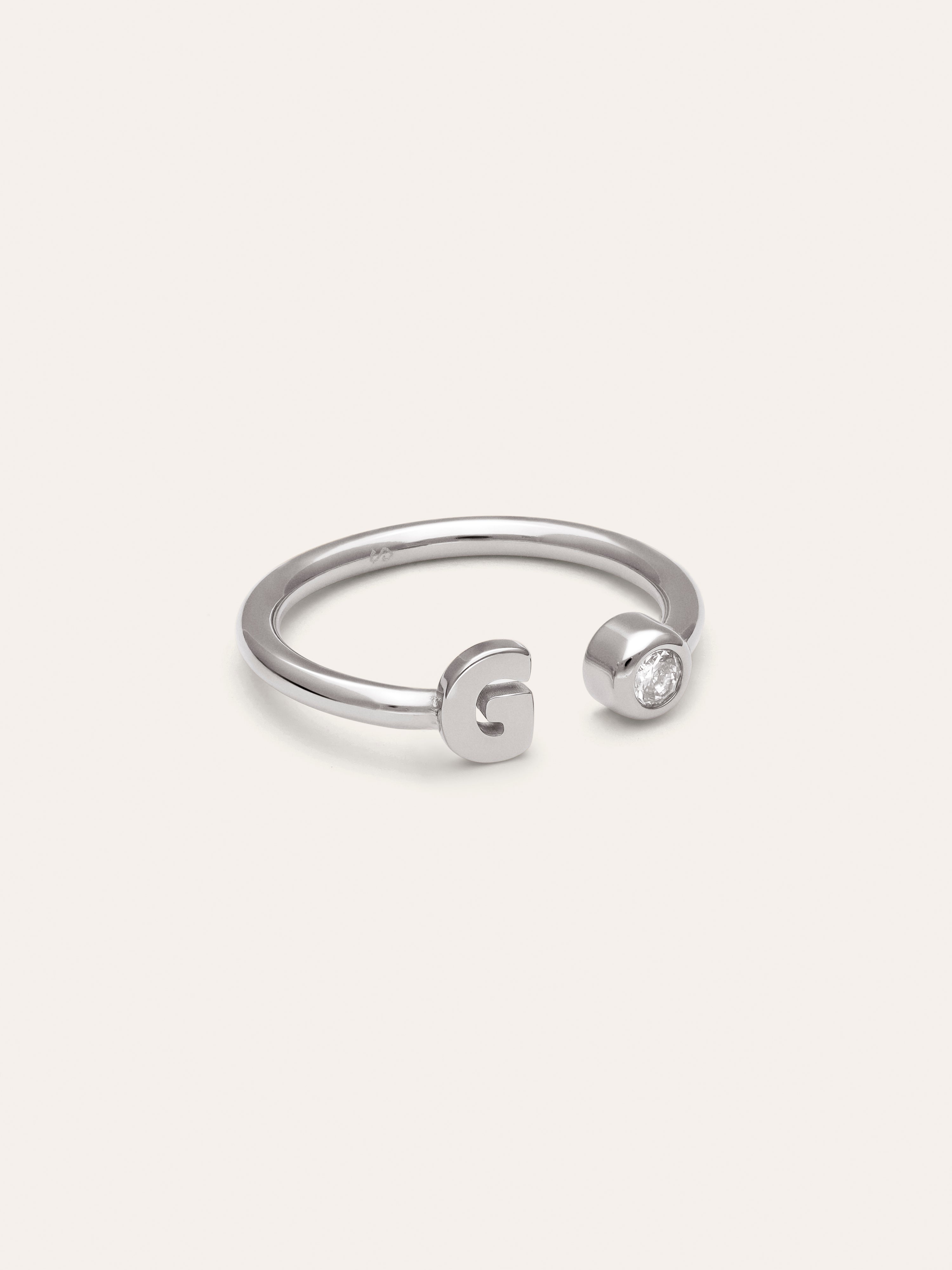 Anello Personalizzato Letter Spark Acciaio