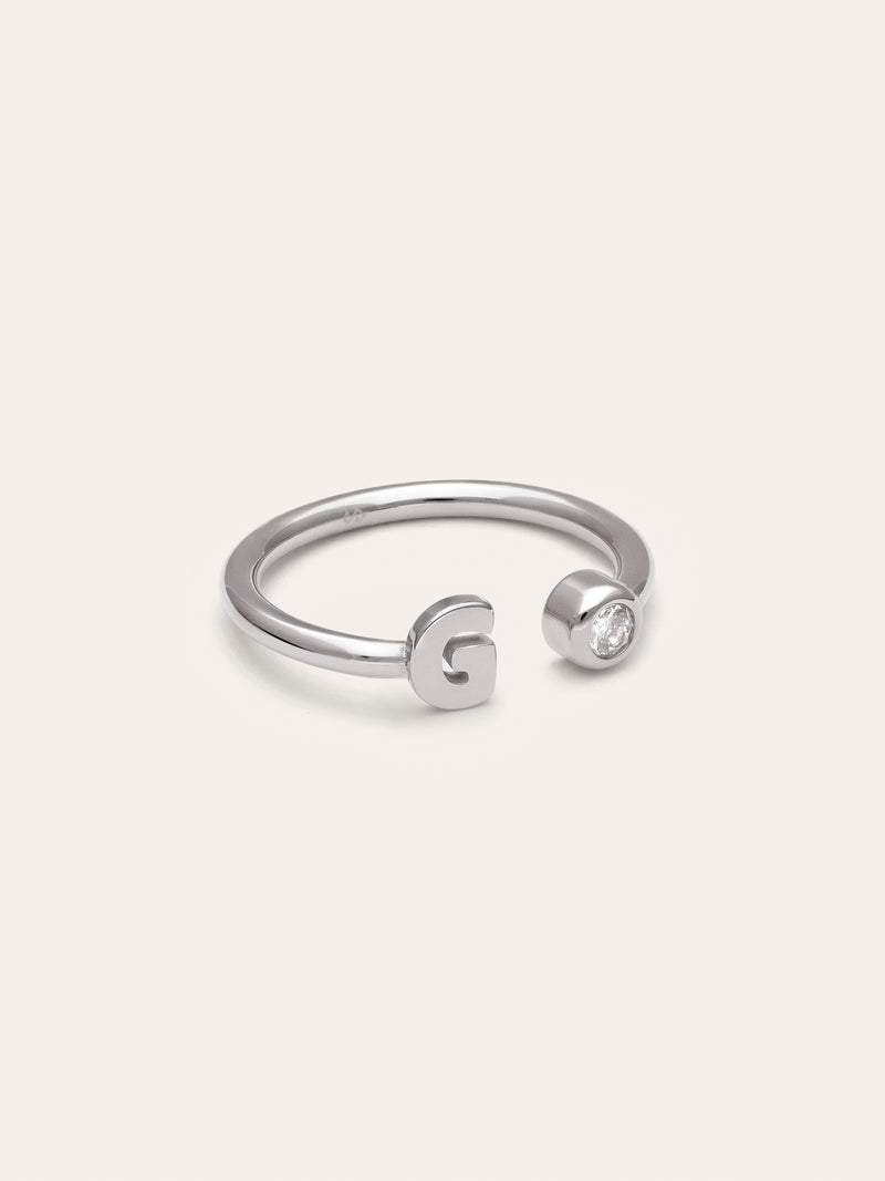 Anello Personalizzato Letter Spark Acciaio