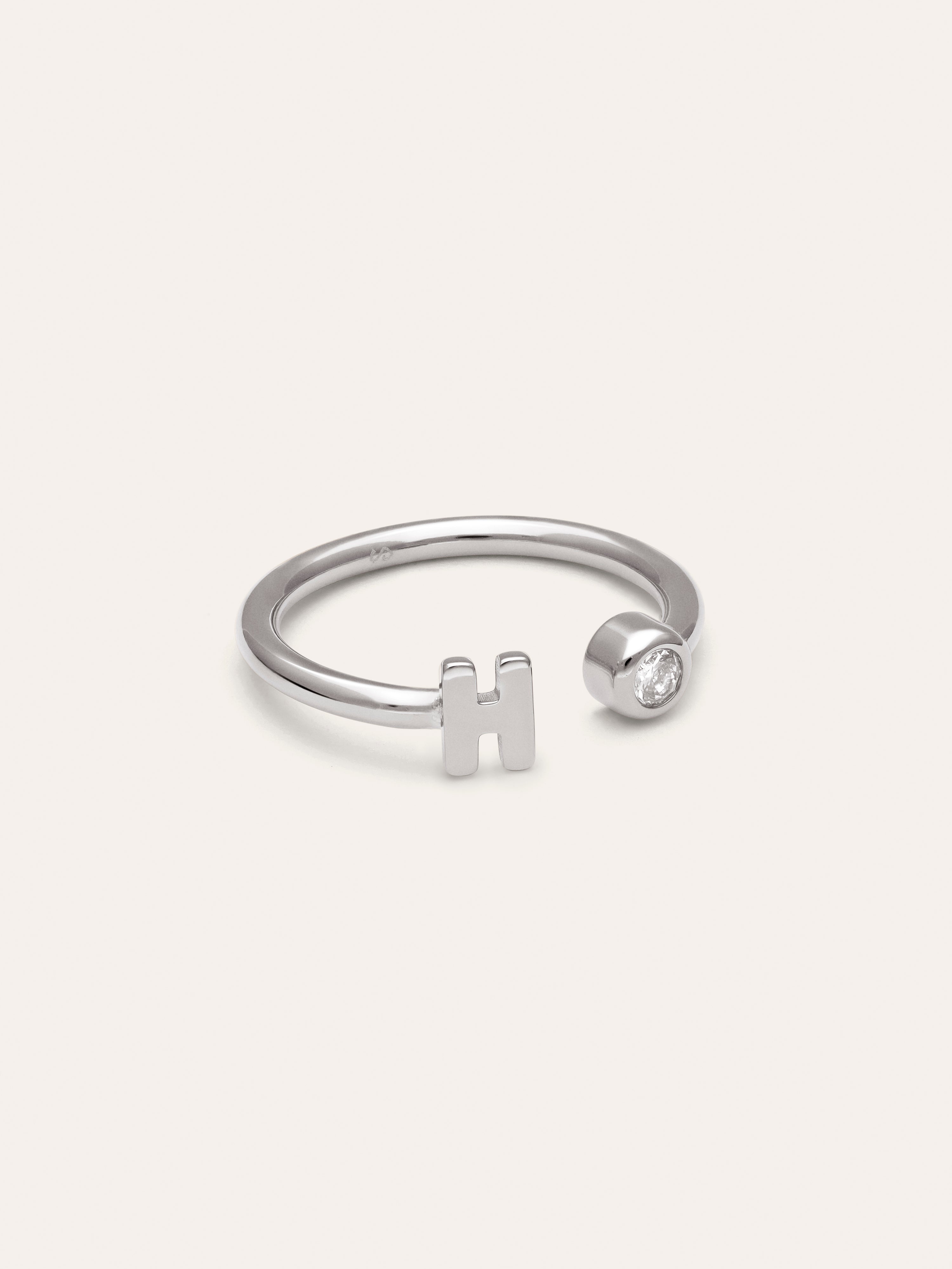 Anello Personalizzato Letter Spark Acciaio