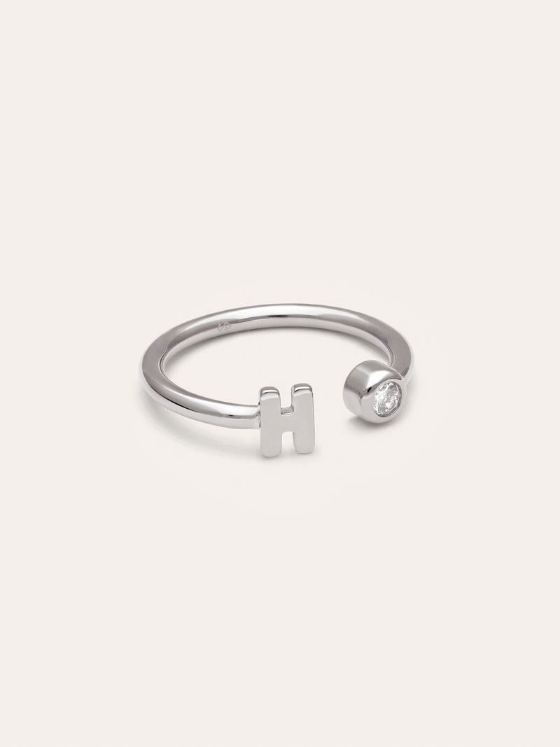 Anello Personalizzato Letter Spark Acciaio