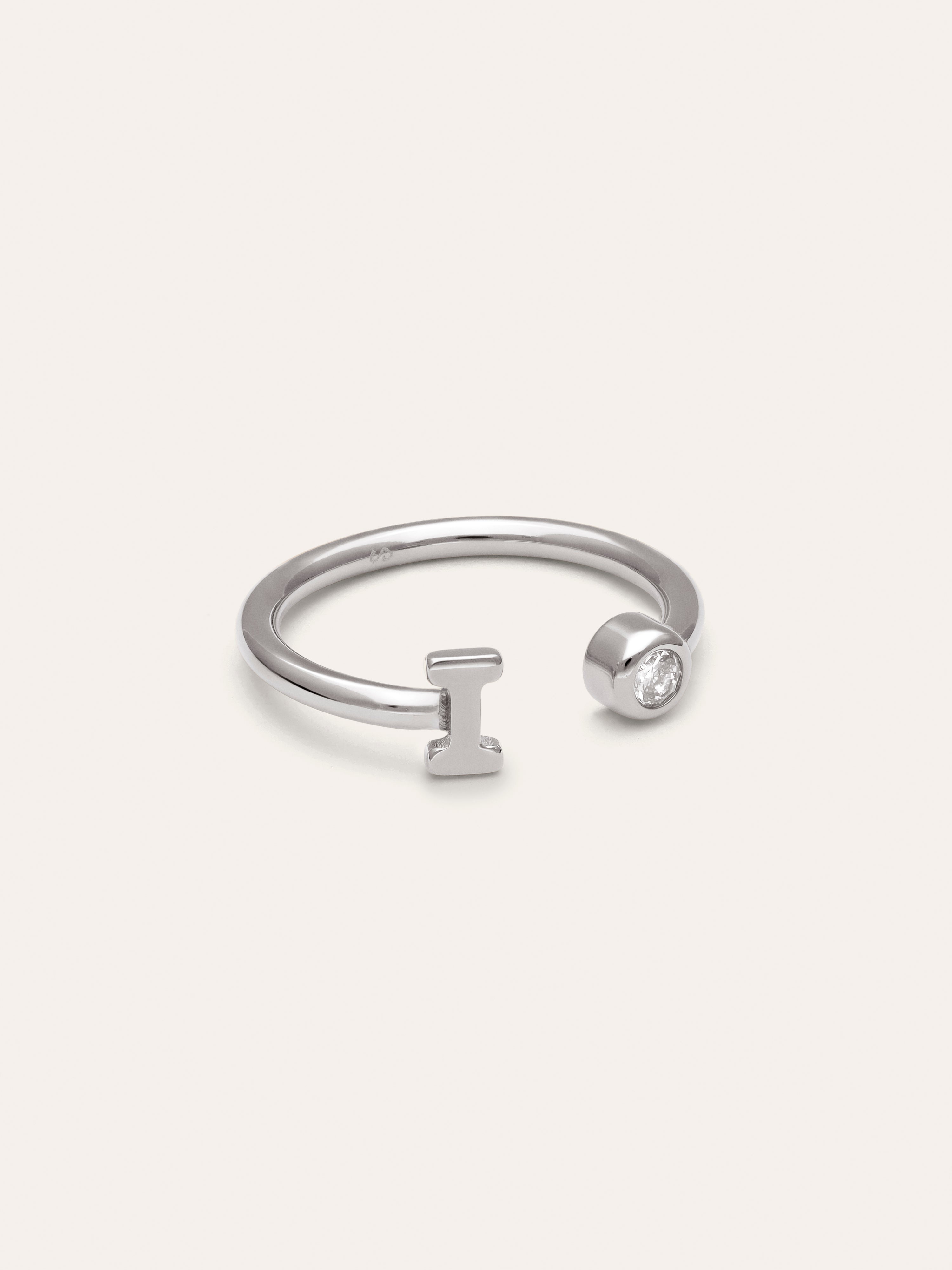Anello Personalizzato Letter Spark Acciaio