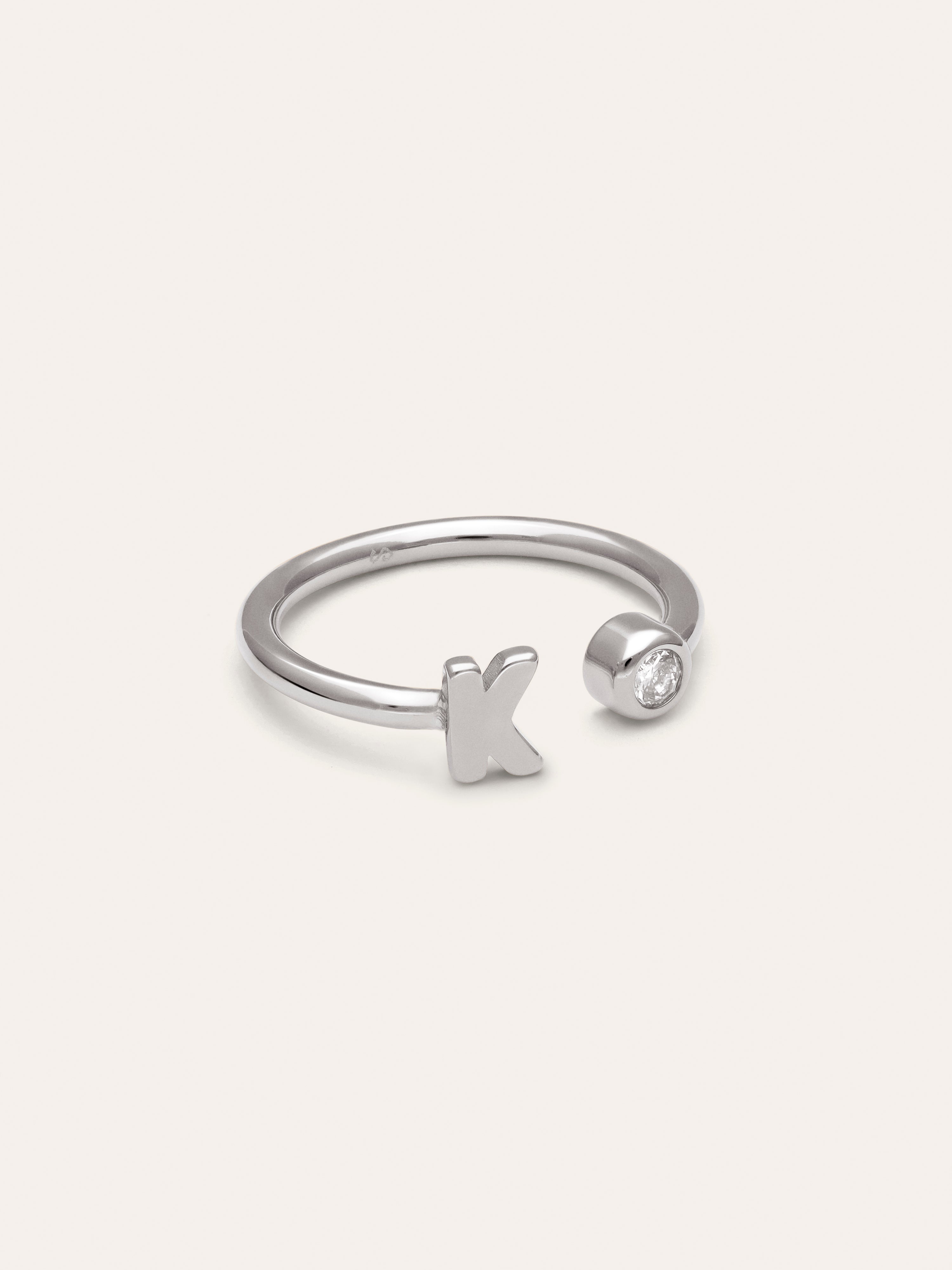 Anello Personalizzato Letter Spark Acciaio