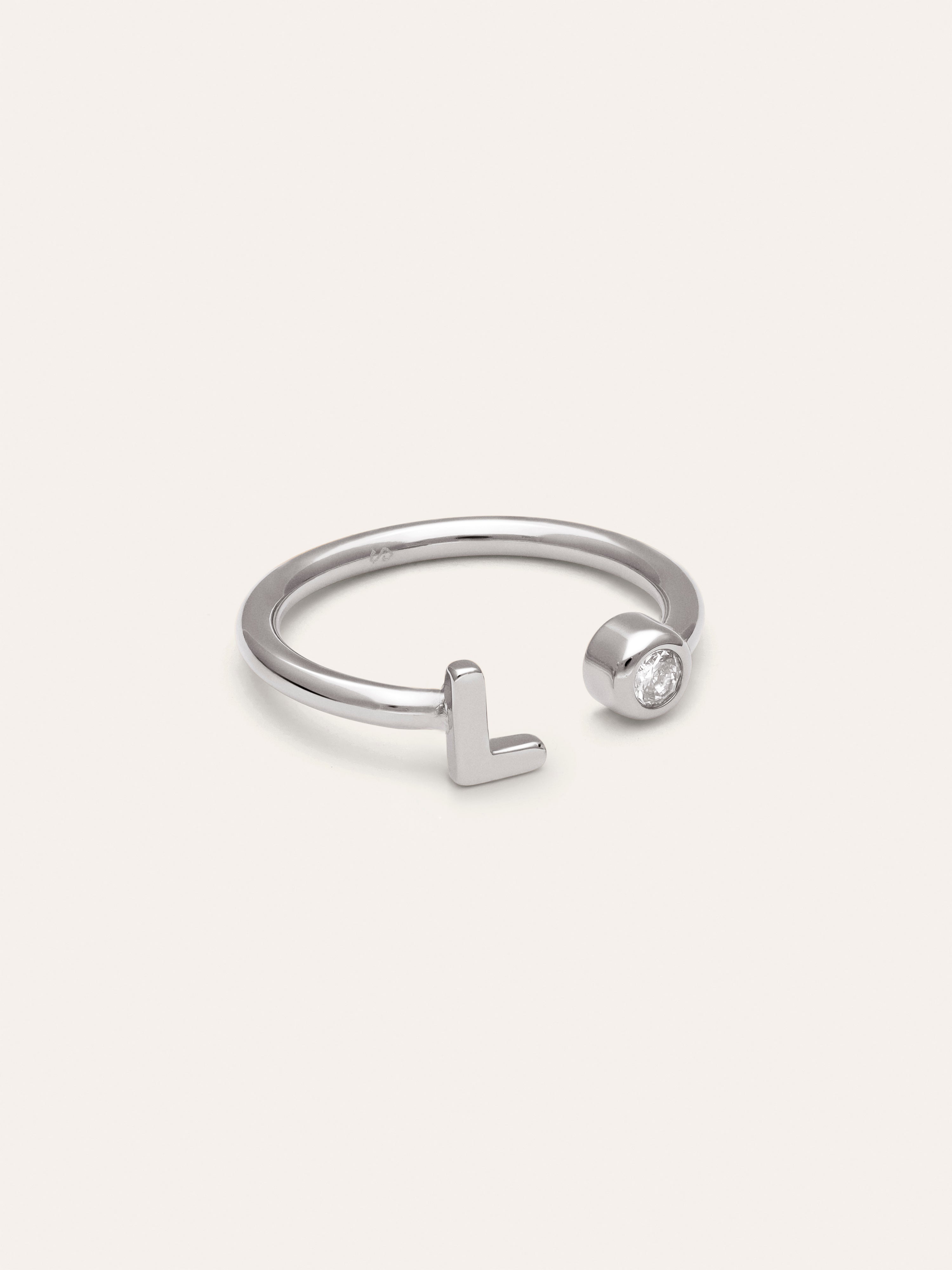 Anello Personalizzato Letter Spark Acciaio