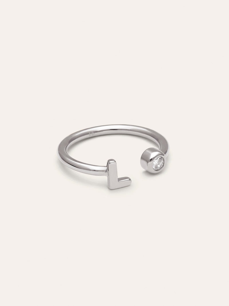 Anello Personalizzato Letter Spark Acciaio