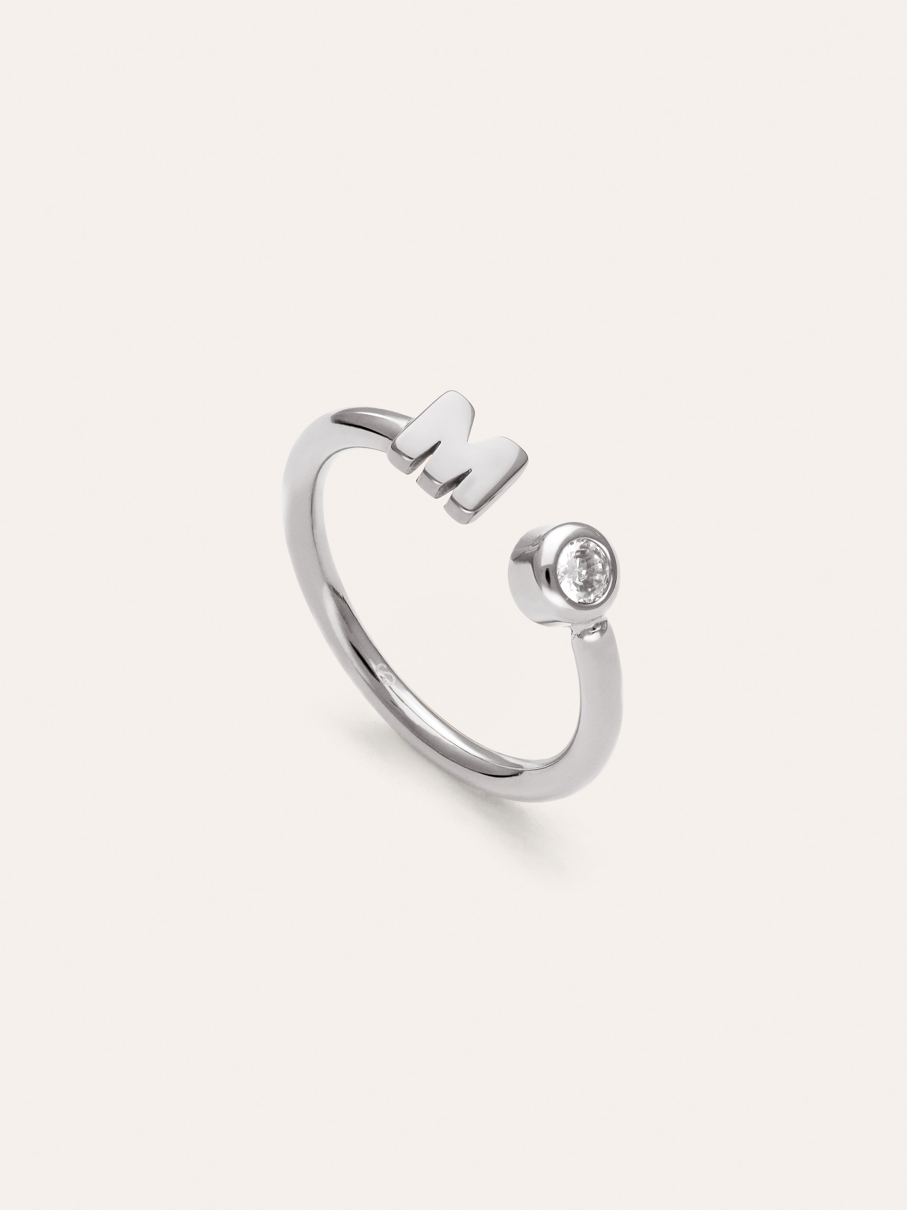 Anello Personalizzato Letter Spark Acciaio