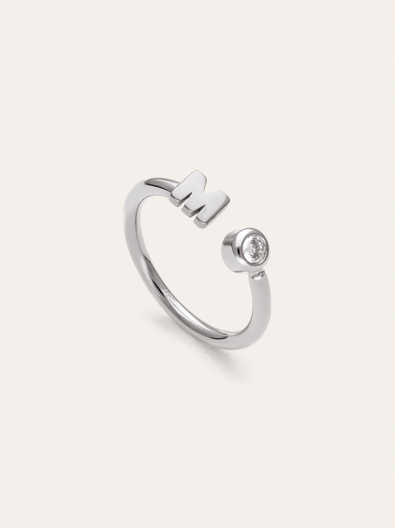 Anello Personalizzato Letter Spark Acciaio
