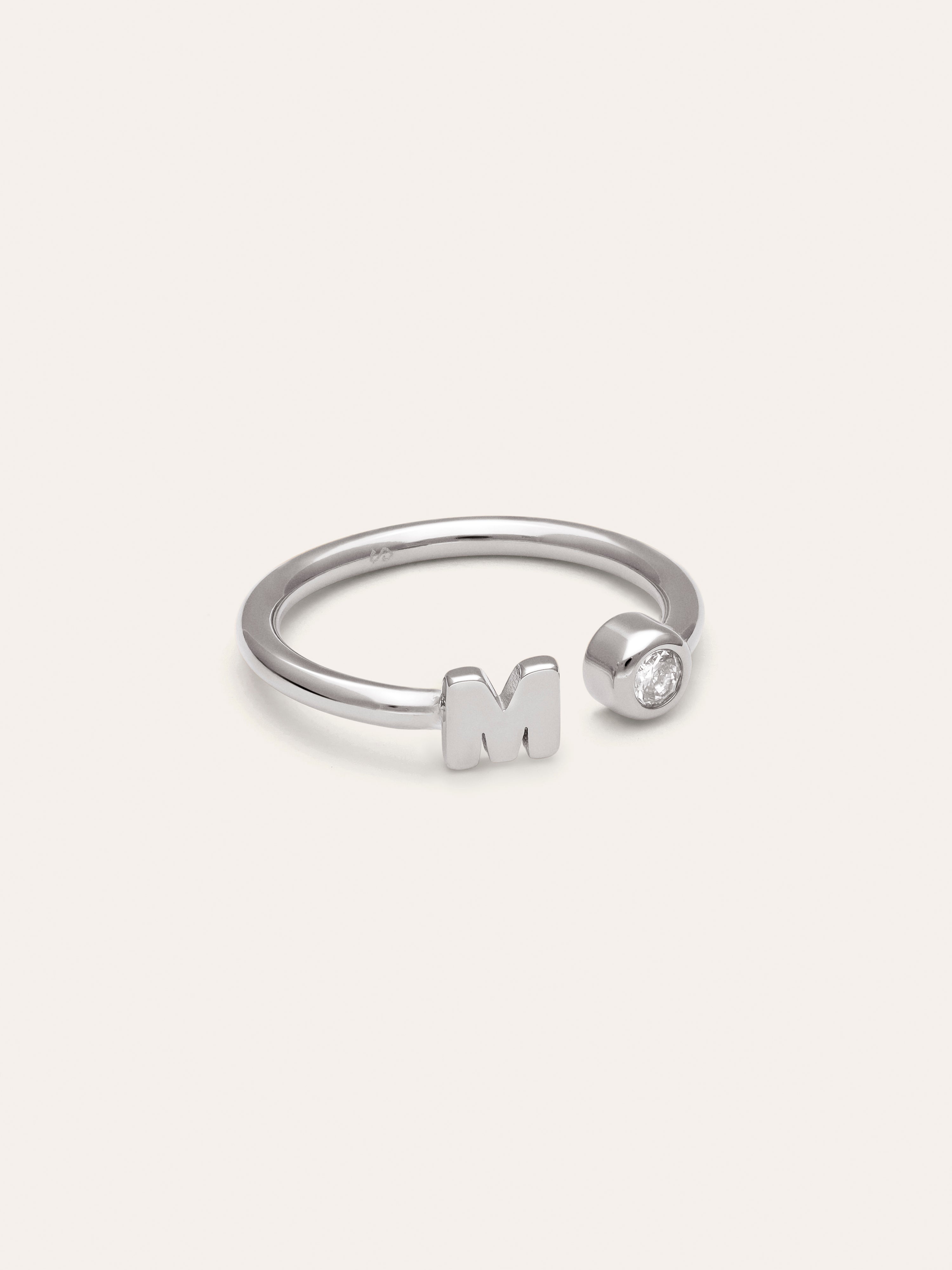 Anello Personalizzato Letter Spark Acciaio