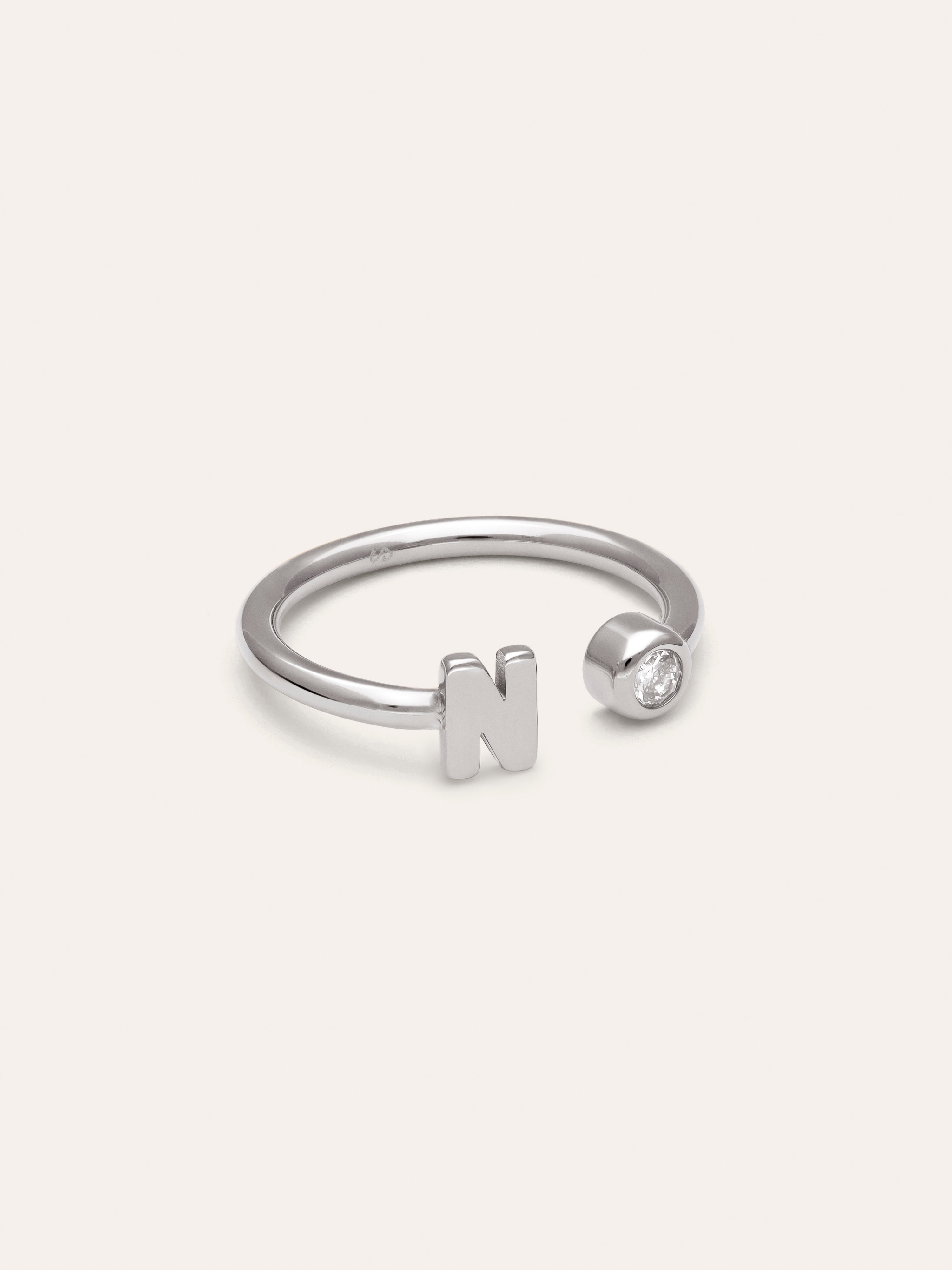 Anello Personalizzato Letter Spark Acciaio