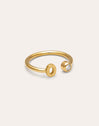 Anello Personalizzato Letter Spark Acciaio Placcato Oro