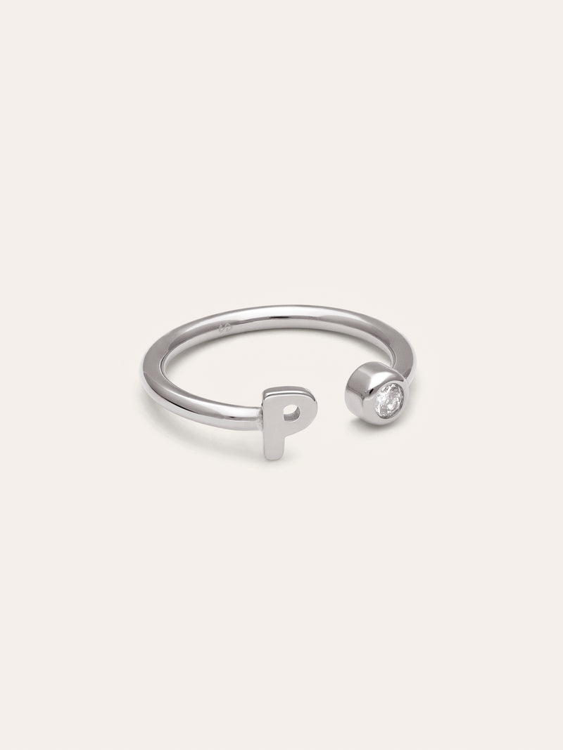 Anello Personalizzato Letter Spark Acciaio