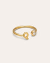 Anello Personalizzato Letter Spark Acciaio Placcato Oro
