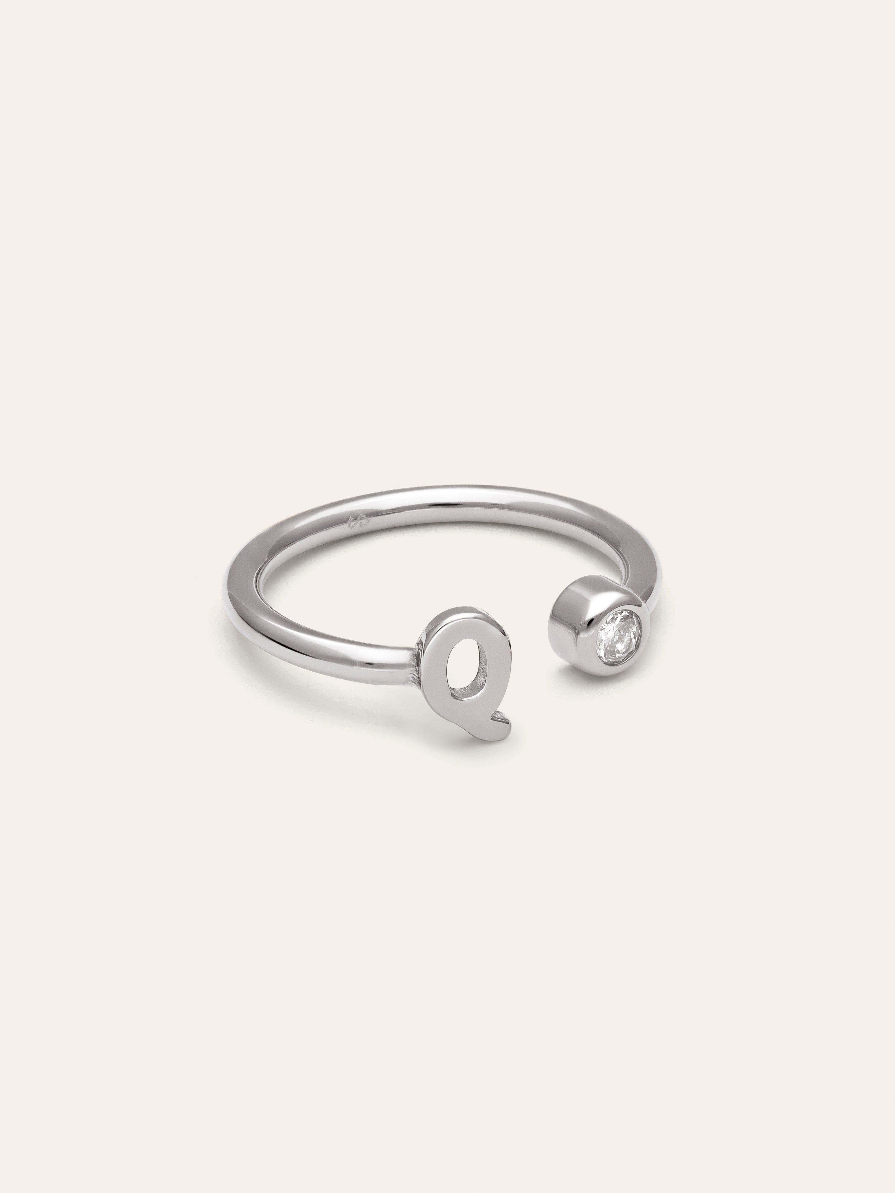 Anello Personalizzato Letter Spark Acciaio