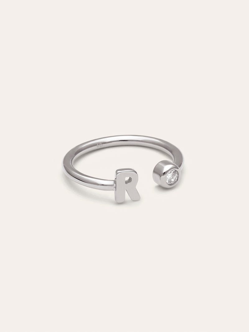 Anello Personalizzato Letter Spark Acciaio